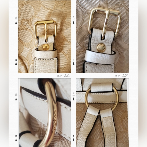 COACH F30275 Outline Signature Billie Khaki Chalk Jacquard Backpack - Picture 14 of 14